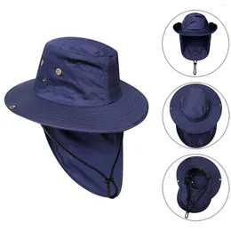 Wide Brim Hats Men Mountaineering Fishing Camouflage Hood Rope Outdoor Shade Foldable Casual Bucket Hat Fruit Basket