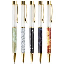 Wholesale DIY Pen Marble Crystal Ballpoint Pens Handmade Self-Assembling Sand Shell Glitter Foating