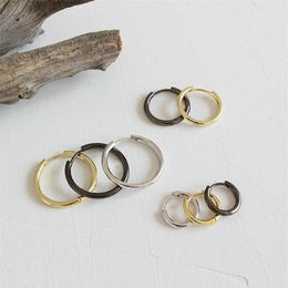 13mm 18mm 23mm Silver Huggies Earrings 18K gold Filled 925 Sterling Silver Big Small Round Hoop earrings daily Jewely HED24812760