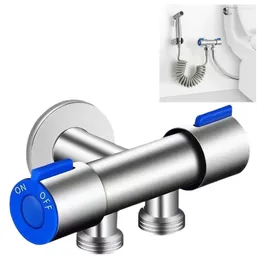 Bathroom Sink Faucets Double Handle Stainless Steel Water Faucet Washing Machine Two Ways Out Tap For