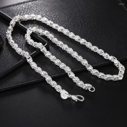 Chains Factory Direct 925 Sterling Silver 20-24Inch 5MM Faucet Chain Necklace For Woman Man Fashion Wedding Birthday Jewelry Gift