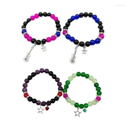 Strand Acrylic Beads Bracelets Ins Hip-hop Trend Pentagrams Sweet Temperament Jewelry DropShip