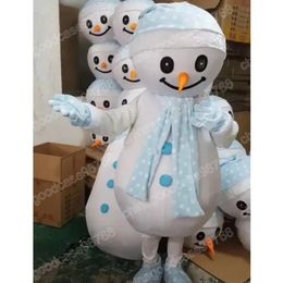 Performance Snowman Mascot Costume Top Quality Halloween Fancy Party Dress Cartoon Character Outfit Suit Carnival Unisex Outfit