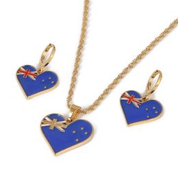 Australia Flag Pendant Necklaces Earrings Women Country Jewelry Australian Charm Gift2386