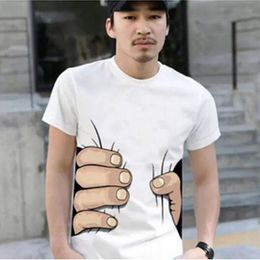 Fashion Men's Clothing O-neck Short Sleeve Men Shirts 3D Big Hand T Shirt men Tshirts Tops Tees For Man214g