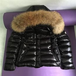 Branded Winter Down Jacket Women Short Warm Coat Black Real Raccoon Fur Hooded Female White Duck Down Coats226C