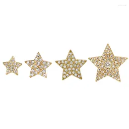 Stud Earrings ISUEVA Gold Plated Cute Star For Women Exquisite Zircon Piercing Set 2023 Fashion Jewelry Wholesale