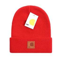 New Autumn and Winter Canada Knitted hat Luxury beanie cap men and women Unisex Embroidered Carhar logo wool blended hats high quality outdoor warm brimless A-16