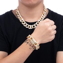 Luxury Designer Jewellery Mens Bracelets Hip Hop Gold Bracelet Charm Bling Diamond Bangle for Love Iced Out Chains Hiphop Rapper Fas294G