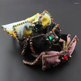 Hair Clips Fashion Baroque Personality Bow Rhinestone Pearl Headband Ladies Prom Street Shooting Gift Accessories Headdress 849