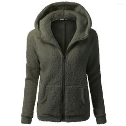 Women's Fur Out Hooded Sheepskin Coat For Women Warm Winter Outwear Zipper Cotton Padding Casual Thickened Female Clothing