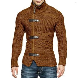 Men's Sweaters Cardigan Stretchy Stylish Acrylic Fiber Loose Sweater Coat For Outdoor Winter Thick Knitted Coats