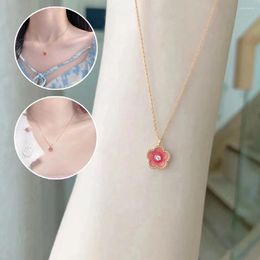 Chains Fashion Income Romantic Cherry Blossom Necklace Ladies Peach Clavicle Chain Japanese Fresh Pendant Beauty Gift