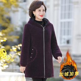 Women's Trench Coats -30 Degrees Snow Wear Long Parkas Winter Jacket Women Lambswool Plus Velvet Cotton Coat Female Overcoat Hooded Thick