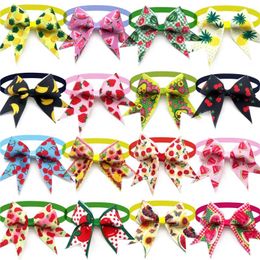 Dog Apparel 50pcs Summer Bowties Fruit Style Pet Bow Ties Wholesale Cat Collar Puppy Dogs Grooming Accessories