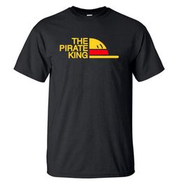 Brand T-Shirt Men The Pirate King T Shirt Mens Luffy Tshirt Summer Tees Japanese Anime Cotton Short Sleeve Men 'S Size S-3XL228T