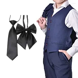 Bow Ties 2pcs Women Bowknot Knot Free Neck Tie For Uniform Necktie Student DXAA