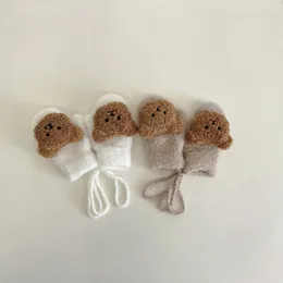 Hair Accessories Cartoon Bear Baby Mittens Autumn Winter Warm Kids Girl Gloves Knitted Children Toddler Thick Teething Mitten Handschoen