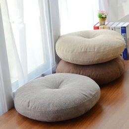 Pillow Round Shape Cotton Linen Seat Silk Core Tatami Home Decoration Soft Car Sofa