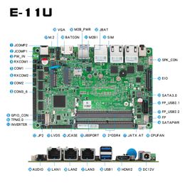 Placa-mãe de controle industrial de 3,5 polegadas i5 i7 porta tripla 1135G7/1165G7 embutida mini placa-mãe de computador industrial