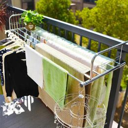 Hangers Stainless Steel Window Small Drying Rack Sill Folding Hanging Balcony