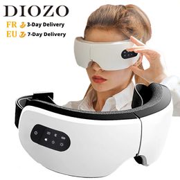 Eye Massager Electric Vibration Eye Massage Support Bluetooth Heating Therapy Glasses Eye Care Fatigue Relief Machine Eyes Massageador 231013