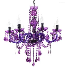 Chandeliers Kid's Colourful Flower Hanging Lamp Iron Chandelier For Bedroom Girl Children Princess Room Dining Home Lights & Lighting