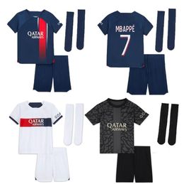 psgs Soccer Jerseys 23 24 kids football kits Paris MBAPPE HAKIMI MARQUINHOS VERRATTI maillot de foot psgs Baby shirt