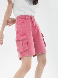 Women's Jeans Woman Shorts High Waist Denim Baggy Street Cargo Style Design Vintage Wide Leg Straight Summer Y2K Pants