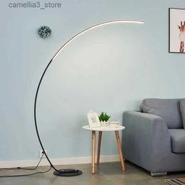 Floor Lamps Arc RGB Floor Lamps Black White C APP Remote Floor Lights Nordic LED Corner Light for Dining Living Room Decor Indoor Lighting Q231016