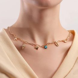 Chains Jewelry Simple Chain Shape Of The Sea Shell Starfish Necklace Woman Niche Design Sense Accessories