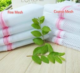 EMS DHL 100pcs High Quality 4050cm Fine Mesh Coarse Mesh Bra Clothes Laundry bag Washing Machine Nylon Net Mesh Hosiery Zipp4680085