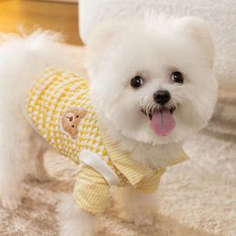 Dog Apparel Autumn And Winter Cute Bear Cotton Coat Thickened Warm Clothes Pineapple Velvet Pet Fashion Puppy Cardigan