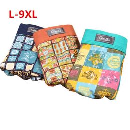 Shanboer 3pcs lot big size mens clothes 6xl mens underwear boxers Modal large sizes For men Printed plus size underwear 7XL256E