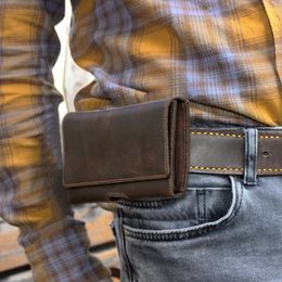 Waist Bags CONTACT'S Genuine Leather Men Waist Bag Travel Small Waist Belt Pouch Phone Pocket Casual Male Fanny Belt Bag Designer Handbag 231016