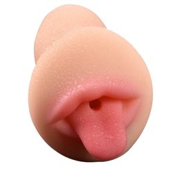 sex massagerYG-M001 Small Mouth Soft Adhesive Name Device Tongue Inverted Masturator Male Adult Products Hot Aircraft Cup