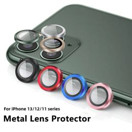 3D Full Cover Lens Protection For iPhone13 12 11 Pro Max Camera Protector Tempered Glass Metal Ring Cover Protective Cap With Retail 22 LL