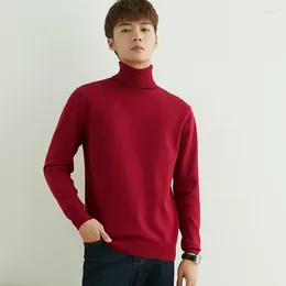 Men's Sweaters Autumn And Winter High Neck Sweater Solid Colour Pullover Long Sleeve Fashion Thickening Versatile Underlay Knitting