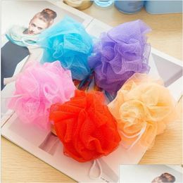 Bath Brushes Sponges Scrubbers Loofah Ball Mesh Milk Shower Accessories Nylon Brush Showers Balls 12G Soft Body Cleaning Drop Del Dhshj