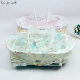 Bassinets Cradles High Quality Four Season Baby Mosquito Net Newborn Cradle Bed With Mattress Pillow Yurt Anit-mosquito Small Tent Sleeping BasketL231016