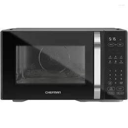 Electric Ovens Chefman Microcrisp 1.1 Cu. Ft. Countertop Microwave Oven Crisper 1800 Watts Black