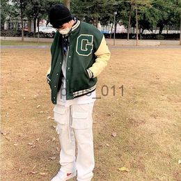 Men's Jackets Retro Casual Baseball Jacket Men's Fur Letter Embroidery Patch Work Street Clothing Hip Hop Academy Style Unisex University Jacket x1016