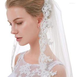 Bridal Veils Single Lace Wedding Veil With Comb Tiara Short