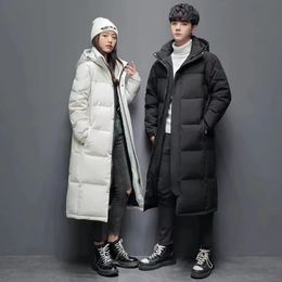 Men's Down Parkas -20°C Down Jacket Men Long Jackets Winter Warm Lightweight White Duck Down Coats Men Streetwear Overcoats Women Clothing 231016