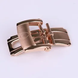 Watch Bands XIANERSHANG Luxury P-amigiani Belt Buckle Rose Gold 316L Stainless Steel Butterfly 18MM Folding Clasps Accessories