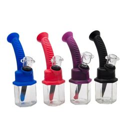 Smoking Pipes Cournot Sile Water Pipe Glass Bowl With Hookah Bottle Travel Portable Top Shisha Drop Delivery Home Garden Household S Dhcsp