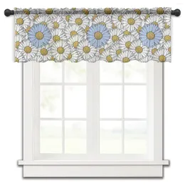 Curtain Chrysanthemum Simplicity Small Window Valance Sheer Short Bedroom Home Decor Voile Drapes