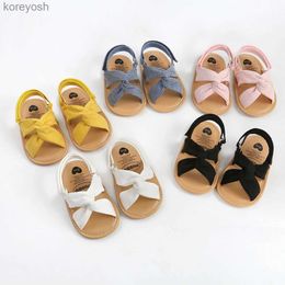First Walkers MYGGPP Fashion Newborn Baby Girls Sandals Cute Summer Soft Sole Flat Princess Shoes Infant Non-Slip First WalkersL231016