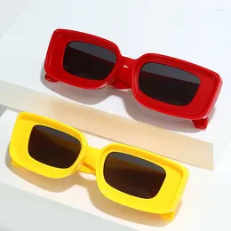 Sunglasses Retro Rectangle Men Women Trendy Brand Designer Square Sun Glasses Ladies Vintage Driving Goggles Shades UV400