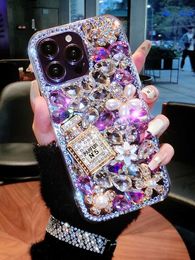 Cell Phone Cases Purple perfume is suitable for apple 14promax mobile phone case iphone13 new 12pro rhinestone 11PL2310/16